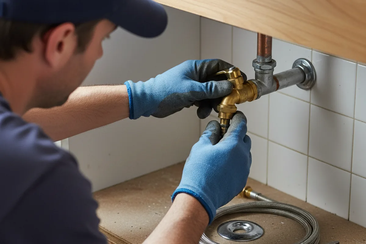 Shutoff valve and fitting work during Faucet and Fixture Repair in Teaneck